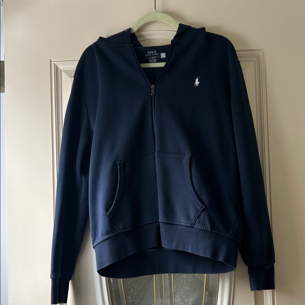 Polo by Ralph Lauren Men's Dark Blue Zip-Up Sweater